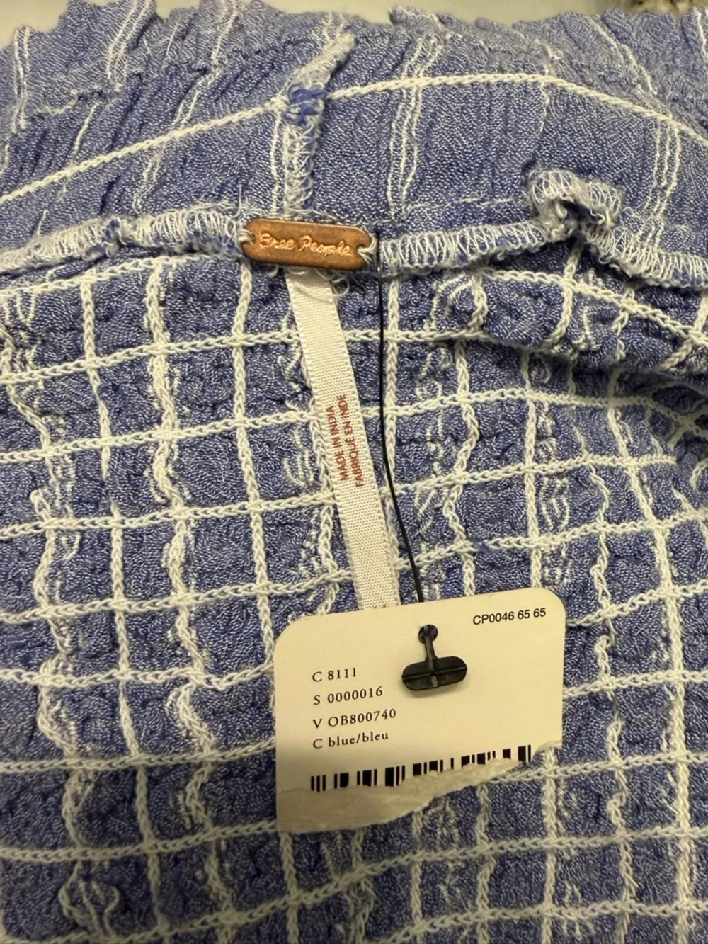 Free People Smocked Off-Shoulder Crop Top - Picture 8 of 10